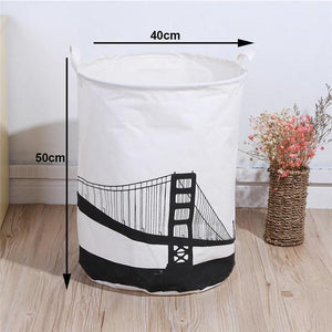 Folding Laundry Storage Basket for Toys Geometry Storage Barrel Standing Clothing Storage Bucket Laundry Organizer Holder Pouch