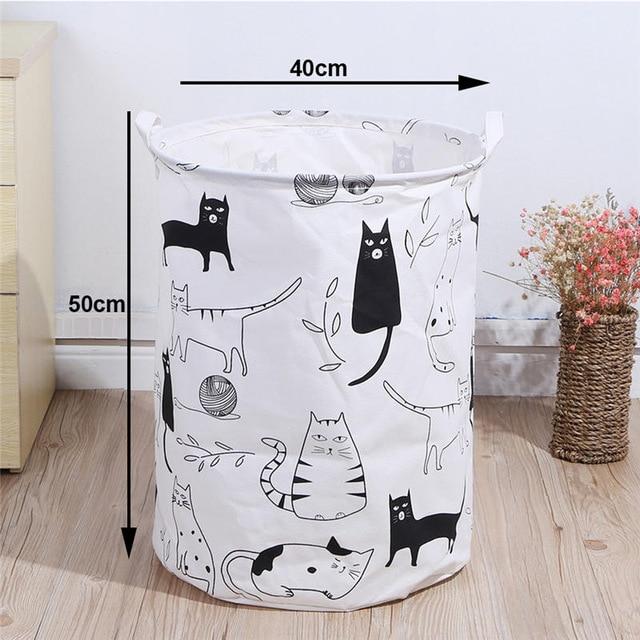 Folding Laundry Storage Basket for Toys Geometry Storage Barrel Standing Clothing Storage Bucket Laundry Organizer Holder Pouch