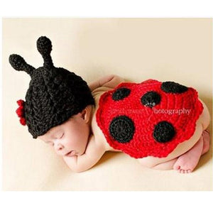 Newborn Baby Photography Props girl Boy Animal Pants Knit Hat Set