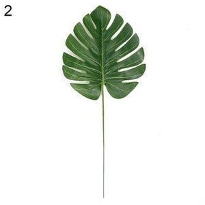 Green Artificial Leaves Nordic Style Fake Monstera Green Leaf Plant Home Office Decoration Paste Craft False Artificial Plants