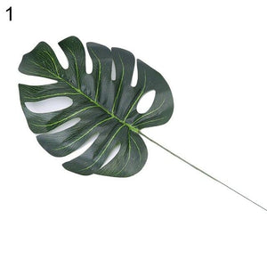 Green Artificial Leaves Nordic Style Fake Monstera Green Leaf Plant Home Office Decoration Paste Craft False Artificial Plants