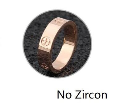 Rose Gold Stainless Steel Ring With Stone Crystal For Woman Girl For Men Couple