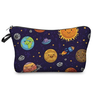 Printed Makeup Bags With Multicolor Pattern Pouch