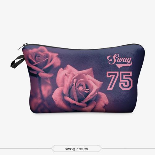 Printed Makeup Bags With Multicolor Pattern Pouch