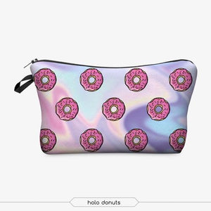 Printed Makeup Bags With Multicolor Pattern Pouch