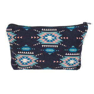 Printed Makeup Bags With Multicolor Pattern Pouch