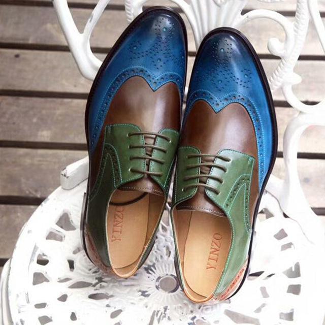 Mens formal shoes leather oxford shoes for men dressing wedding men's brogues office shoes lace up male zapatos de hombre