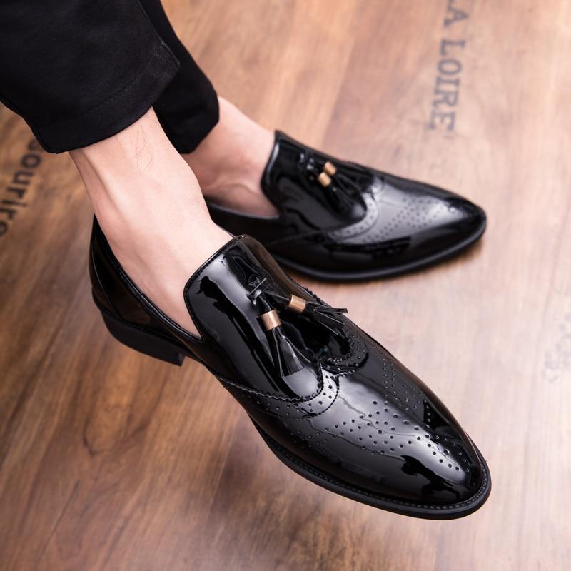 Men Tassel Pointed Men Formal Shoes Comfortable Loafers