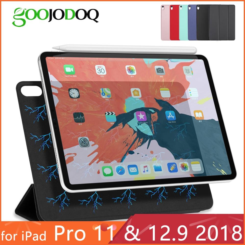 For iPad Pro 11 Case for iPad Pro 12.9 2018 Funda Magnetic Ultra Slim Smart Cover for iPad 11 inch Case Support Wireless Charge