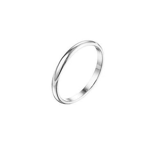 Titanium Steel Silver-color Couple Ring