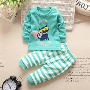 2 Pcs Baby Boy Clothes Cotton Baby Girl Clothing Sets