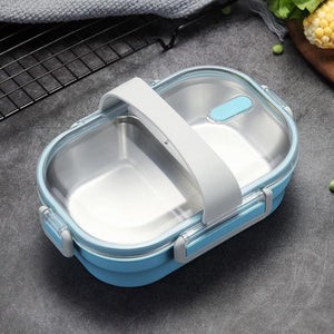 WORTHBUY Japanese Portable Lunch Box For Kids School 304 Stainless Steel Bento Box Kitchen Leak-proof Food Container Food Box