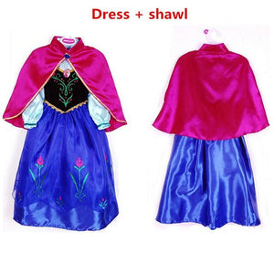 Girls elsa dress new snow queen costumes for kids cosplay dresses