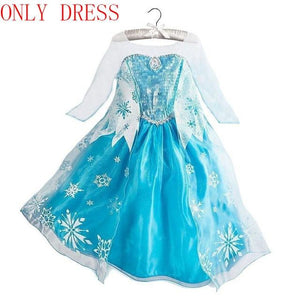 Girls elsa dress new snow queen costumes for kids cosplay dresses