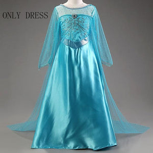 Girls elsa dress new snow queen costumes for kids cosplay dresses