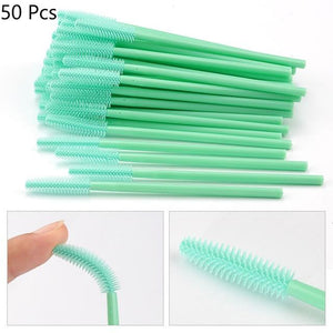 Disposable Silicone Gel Eyelash Brush Comb Mascara Wands Tool