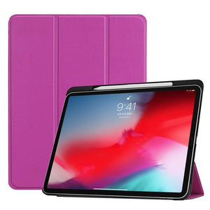 Funda For iPad Pro 11 2018 Case With Pencil Holder Smart PU Leather Trifold Stand + PC Hard Back Cover For New iPad Pro 11 Case