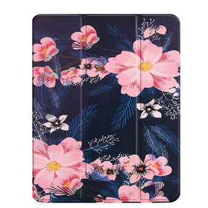 Funda For iPad Pro 11 2018 Case With Pencil Holder Smart PU Leather Trifold Stand + PC Hard Back Cover For New iPad Pro 11 Case