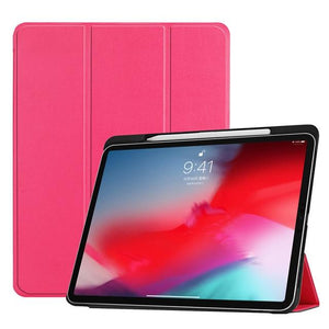 Funda For iPad Pro 11 2018 Case With Pencil Holder Smart PU Leather Trifold Stand + PC Hard Back Cover For New iPad Pro 11 Case