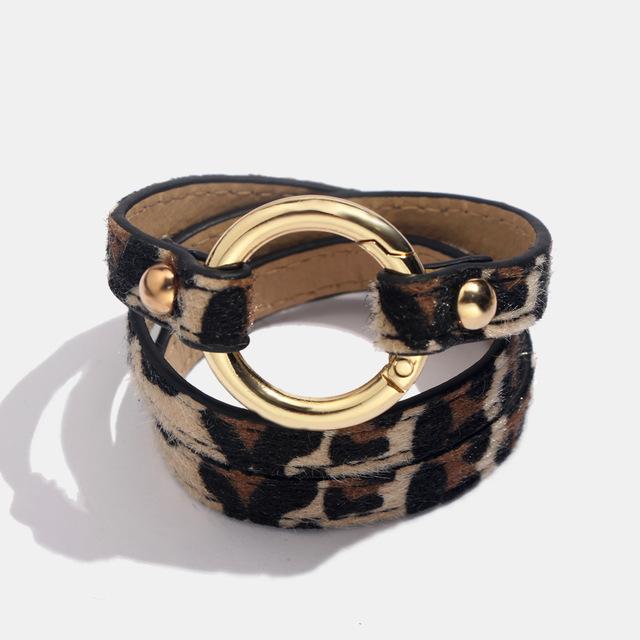 Leopard Bangle Bracelets For Women