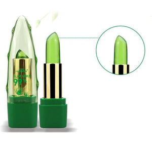 1Pc Lips Care 99%  Aloe Vera Color Change With Temperature Jelly Lipstick Plant Moisturizing Lip Balm Base Makeup Lipstick TSLM2