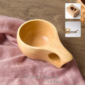 New Chinese Portable Wood Coffee Mug Rubber Wooden