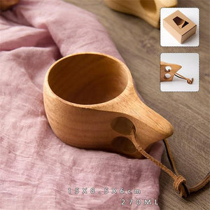 New Chinese Portable Wood Coffee Mug Rubber Wooden