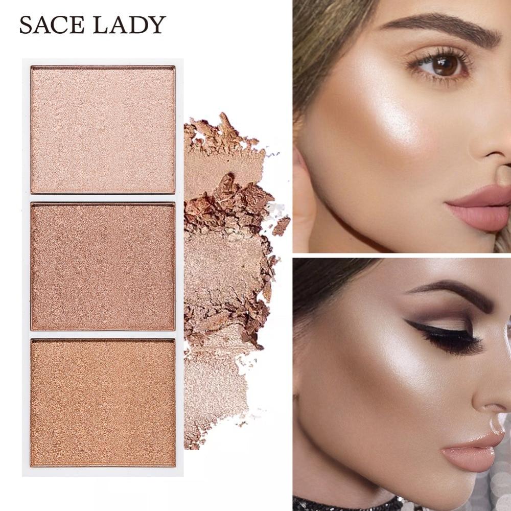 4 Colors Highlighter Palette Makeup Face Powder Bronzer