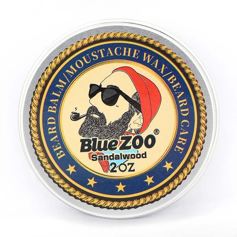 Blue ZOO Men Organic Beard Oil Balm Moustache Wax Styling Beeswax