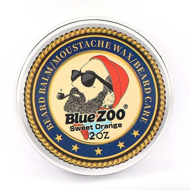 Blue ZOO Men Organic Beard Oil Balm Moustache Wax Styling Beeswax