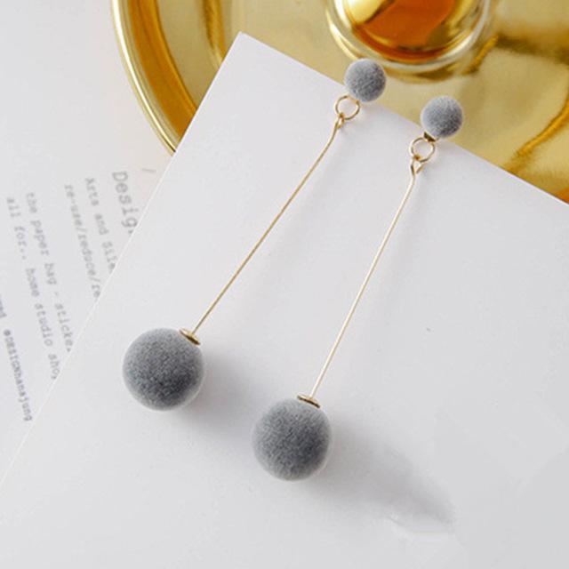 Korean Fashion Long Slope Geometric asymmetry Rhinestone circle earrings