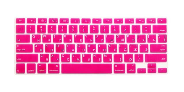 HRH Slim US Russian Keyboard Film protector for Macbook Air Pro Retina 13" 15" 17" Laptop Skin Cover for Mac book 13 15 Gel case