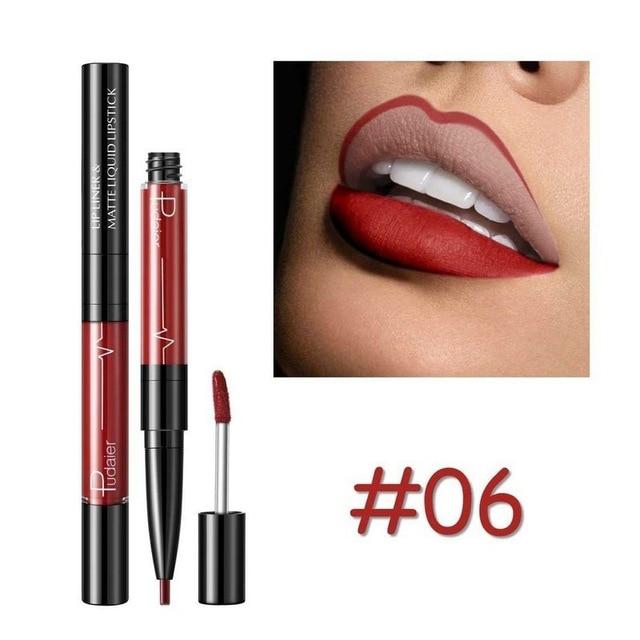 16 Color Double-ended Lipstick Makeup Easy to Wear Matte