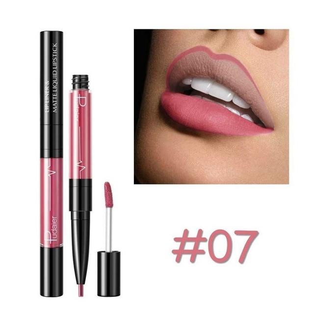 16 Color Double-ended Lipstick Makeup Easy to Wear Matte