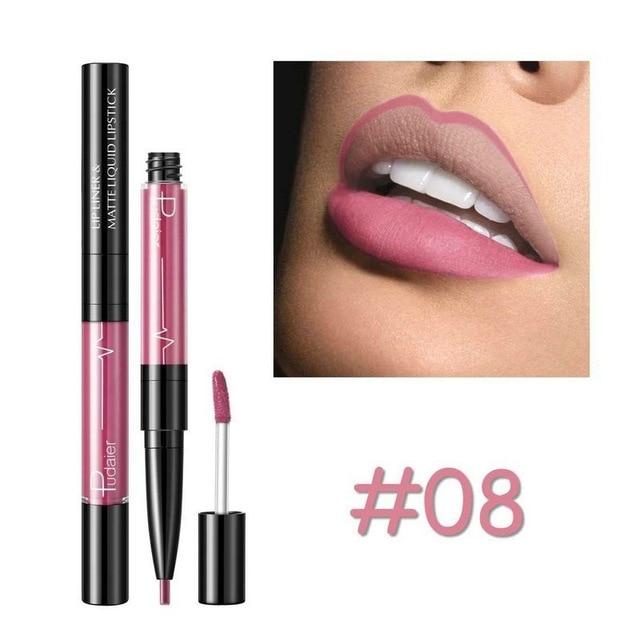 16 Color Double-ended Lipstick Makeup Easy to Wear Matte