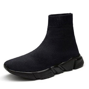 Women Men Knit Upper Breathable Sport Shoes Sock Boots