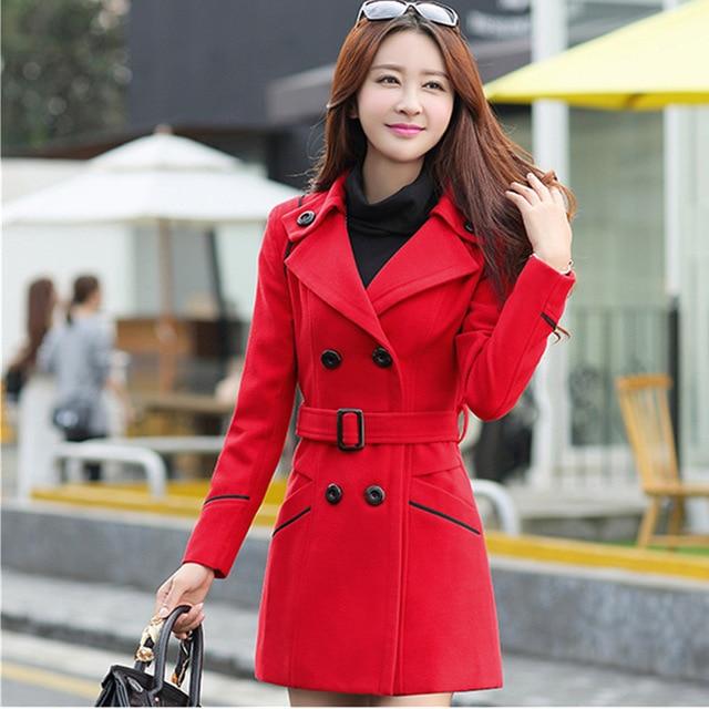 YAGENZ M-3XL Autumn Winter Wool Jacket Women Double Breasted Coats Elegant Overcoat Basic Coat Pockets Woolen Long Coat Top 200