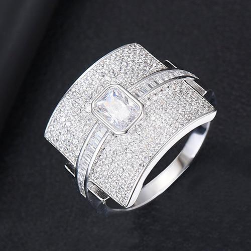 Statement Stackable Ring For Women Wedding Cubic Zircon