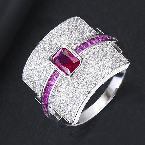 Statement Stackable Ring For Women Wedding Cubic Zircon