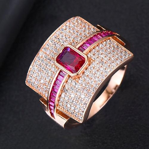 Statement Stackable Ring For Women Wedding Cubic Zircon