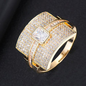 Statement Stackable Ring For Women Wedding Cubic Zircon