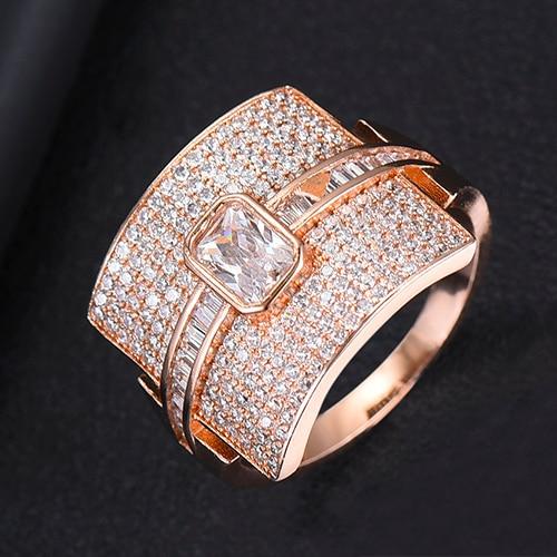 Statement Stackable Ring For Women Wedding Cubic Zircon