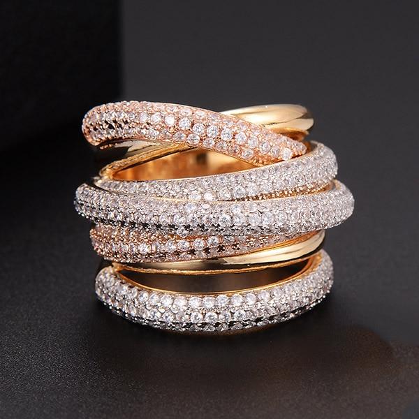 Statement Stackable Ring For Women Wedding Cubic Zircon