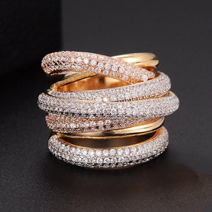 Statement Stackable Ring For Women Wedding Cubic Zircon