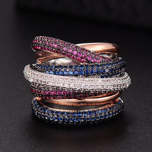 Statement Stackable Ring For Women Wedding Cubic Zircon