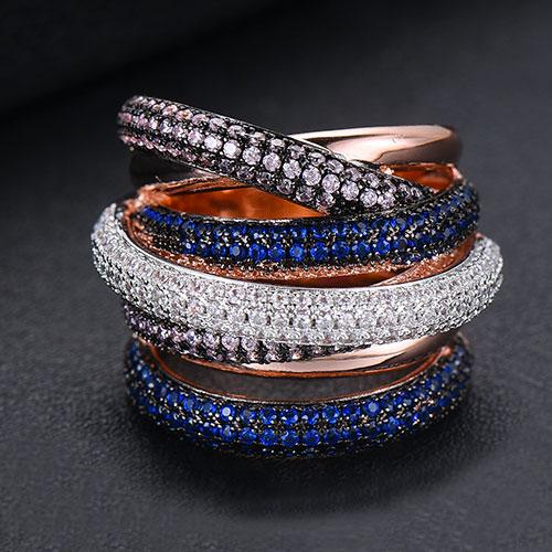 Statement Stackable Ring For Women Wedding Cubic Zircon