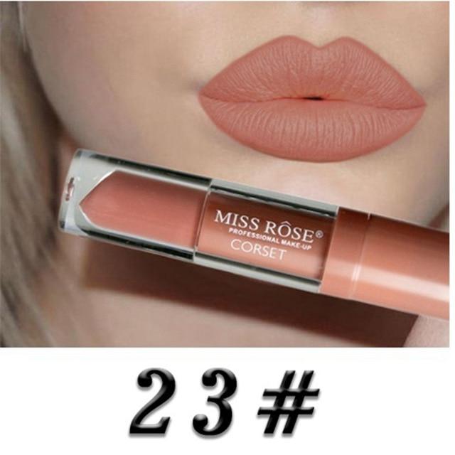 24 Color Liquid Lipstick Waterproof Long-lasting Non-stick Cup Lip Gloss