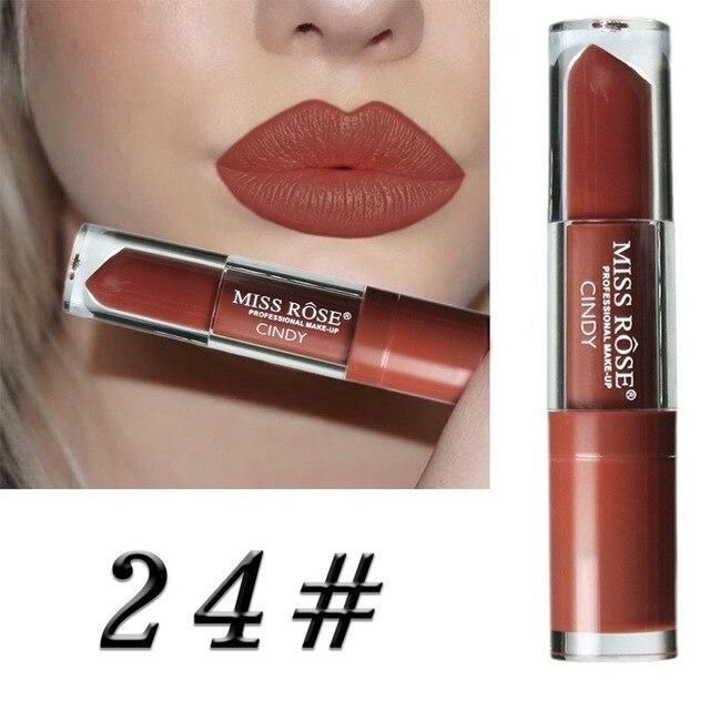 24 Color Liquid Lipstick Waterproof Long-lasting Non-stick Cup Lip Gloss