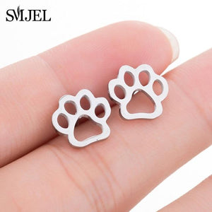 Stainless Steel Mickey Stud Earrings for Women Girls Minimalist Fox Cat Hedgehog Earings