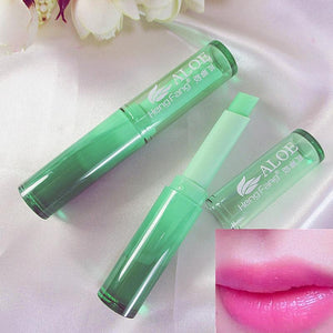 Natural Aloe Vera Lipstick Changing Color lip balm Long Lasting Moisturizing Nutritious Lipstick Anti Aging Women Magic Lip Balm